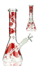 10" Bloody Glass Beaker Bottom Water Pipe