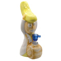 8" Ceramic Rick and Morty Banana Water Pipe