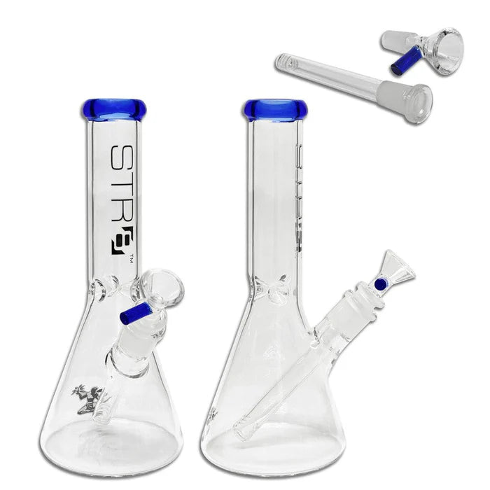 STR8 12" Beaker Bottom Water Pipe with Ice Catcher- Assorted Colors