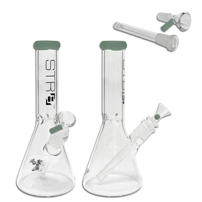 STR8 12" Beaker Bottom Water Pipe with Ice Catcher- Assorted Colors